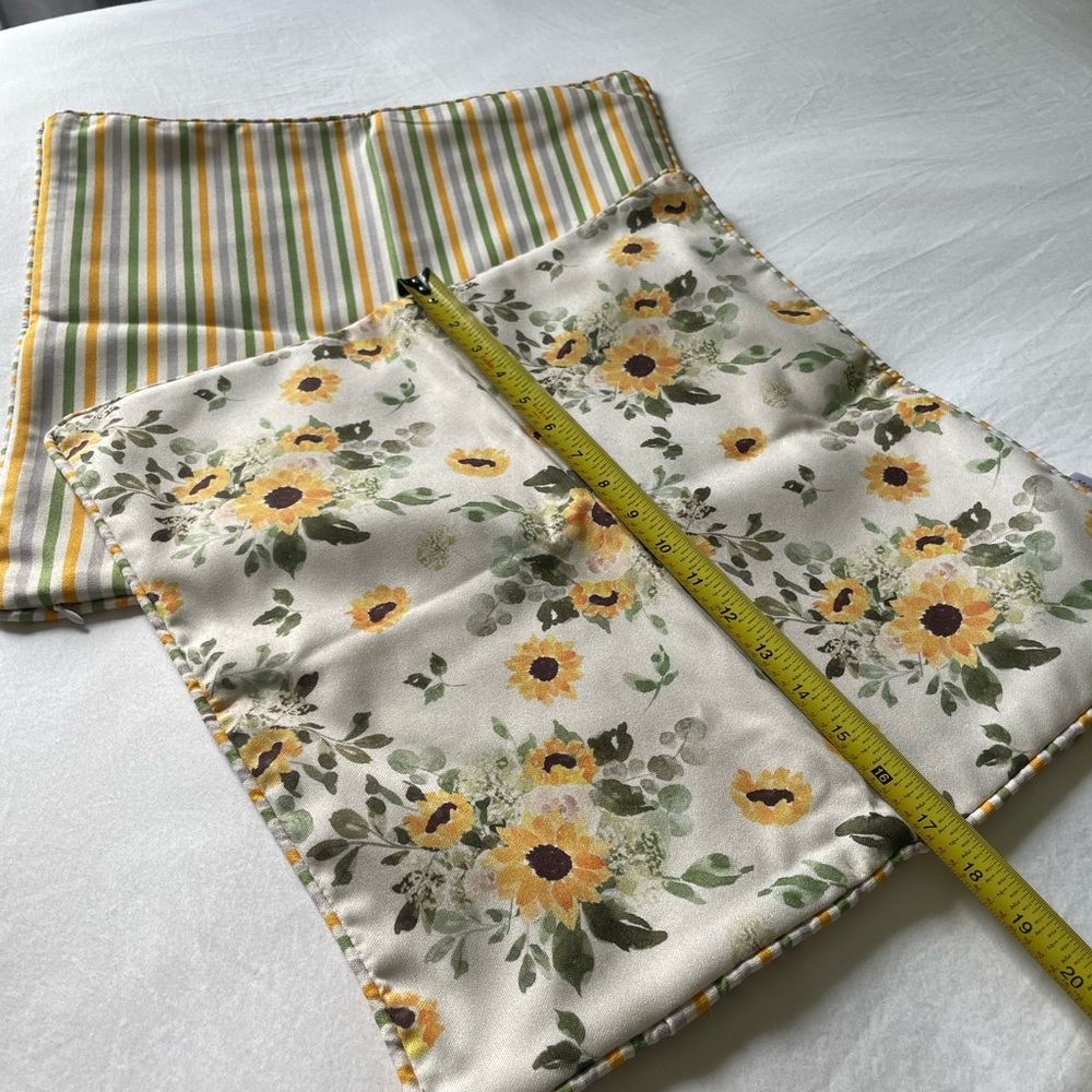 Pair of sunflower pillow covers